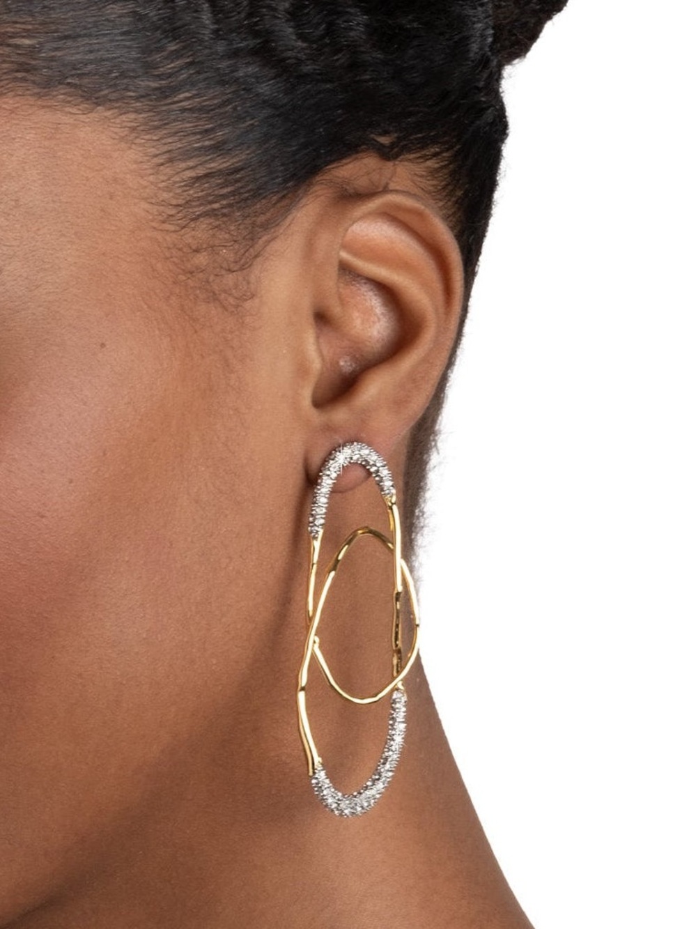 Alexis Bittar Solanales Crystal Large Orbit Earrings - Picture 6 of 6
